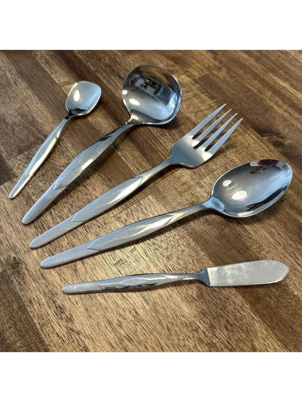 Cutco USA/Mexico Stainless Steel 5 Pc. Serving Set Includes Sugar Spoon VGC